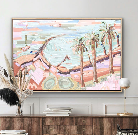 Hampton Beach 150x100cm FRAMED SOLD
