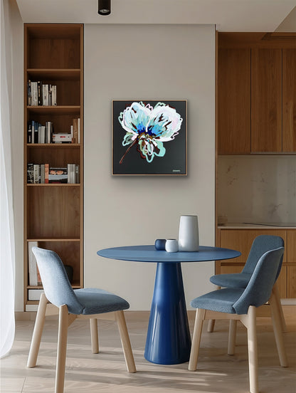 Sunlit Blue 63x63cm FRAMED