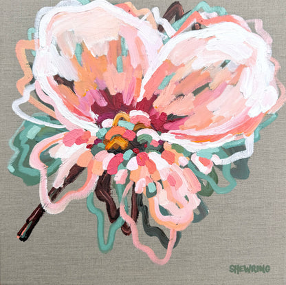 In Full Bloom 53x53cm FRAMED **exclusively sold at MYNT Gallery in Canterbury VIC