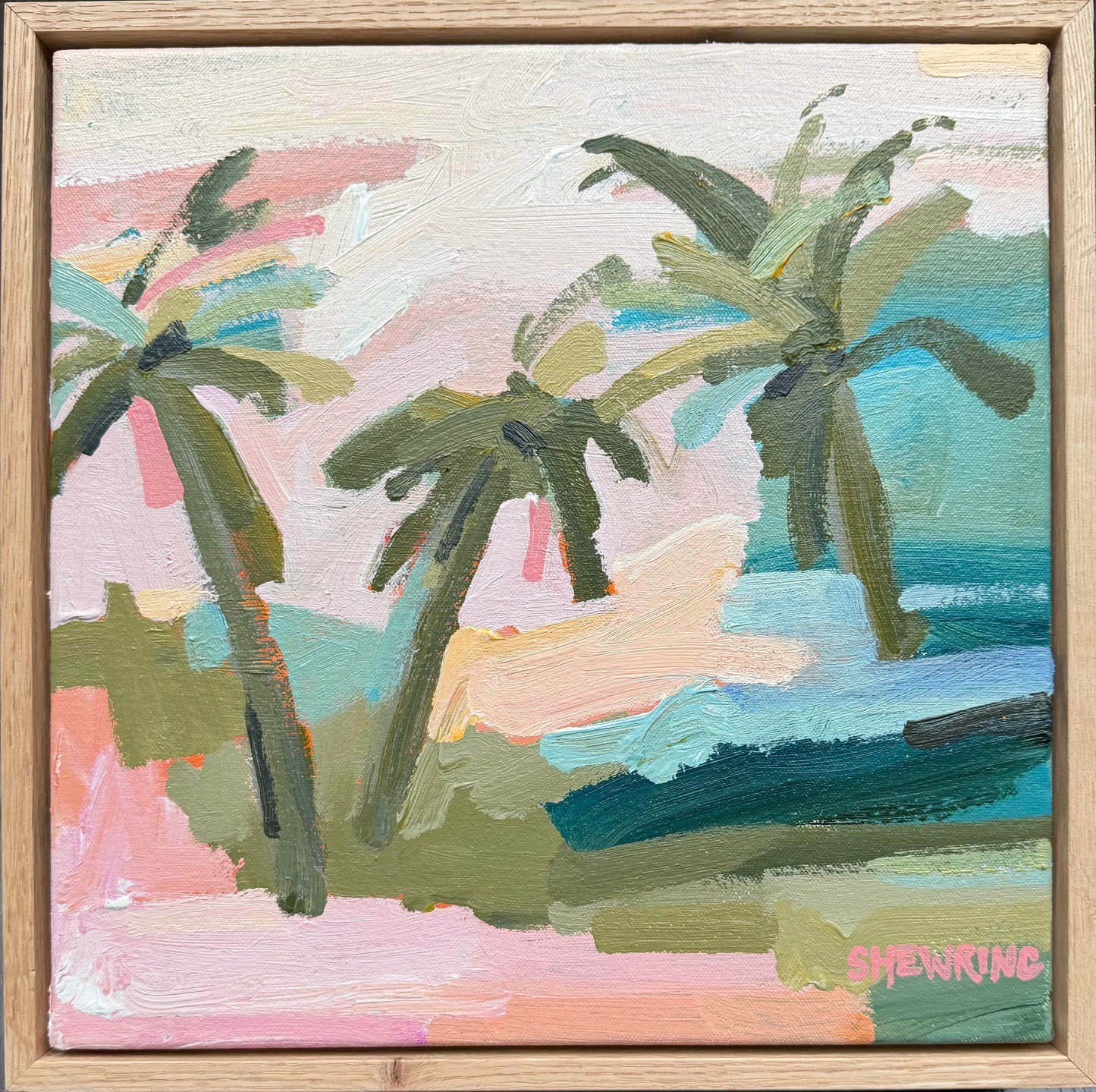 Lets Surf 33 x 33 cm FRAMED