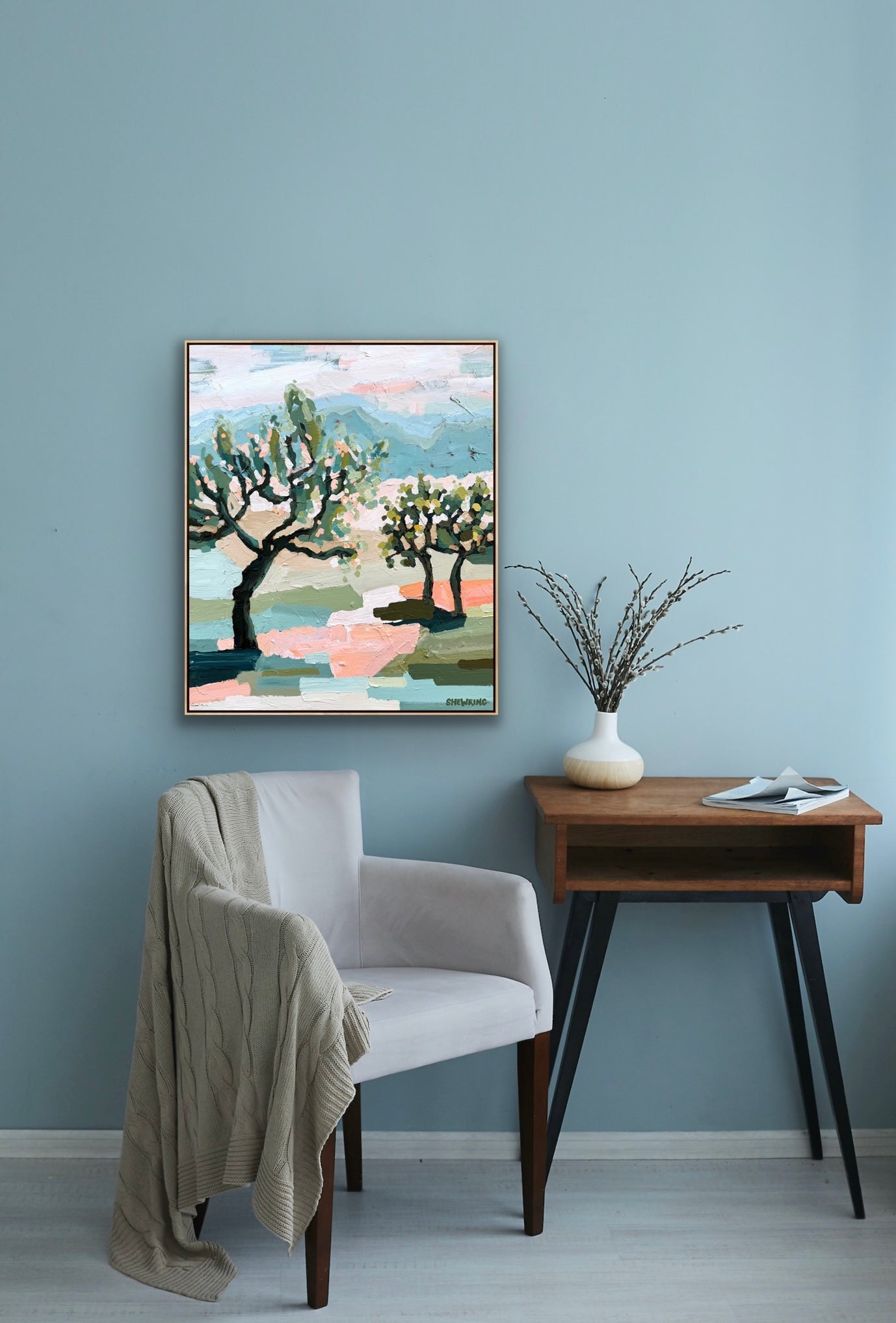 Life Gives Cherries And Lemons 64x54cm FRAMED