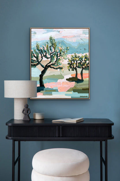 Life Gives Cherries And Lemons 64x54cm FRAMED