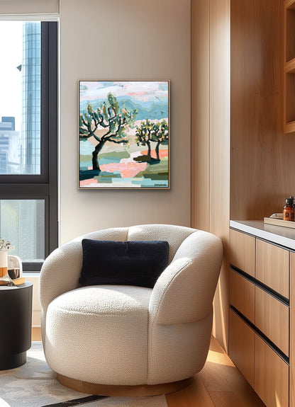 Life Gives Cherries And Lemons 64x54cm FRAMED