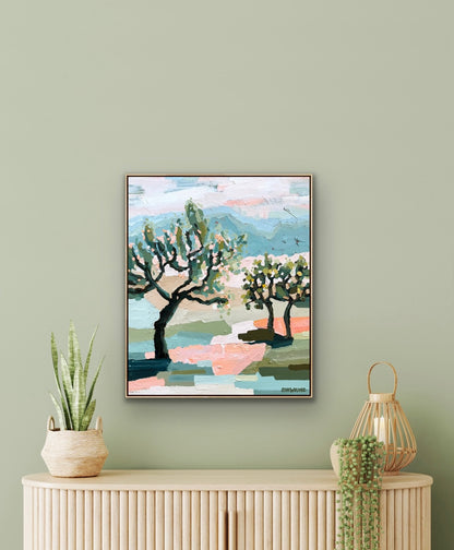 Life Gives Cherries And Lemons 64x54cm FRAMED