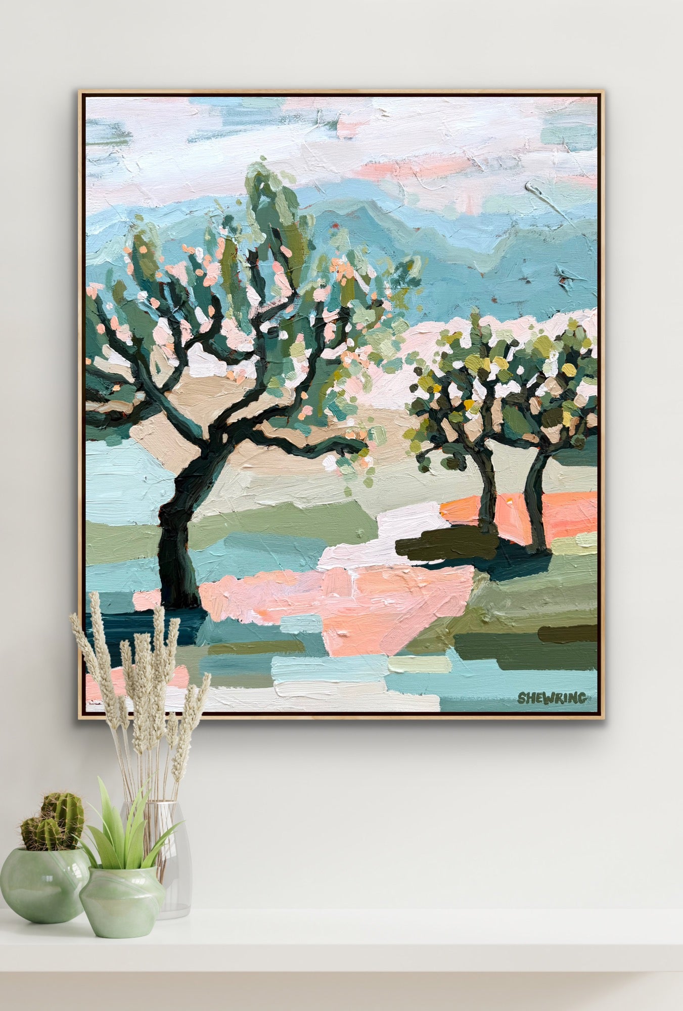 Life Gives Cherries And Lemons 64x54cm FRAMED