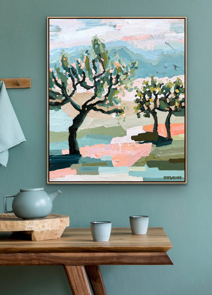 Life Gives Cherries And Lemons 64x54cm FRAMED