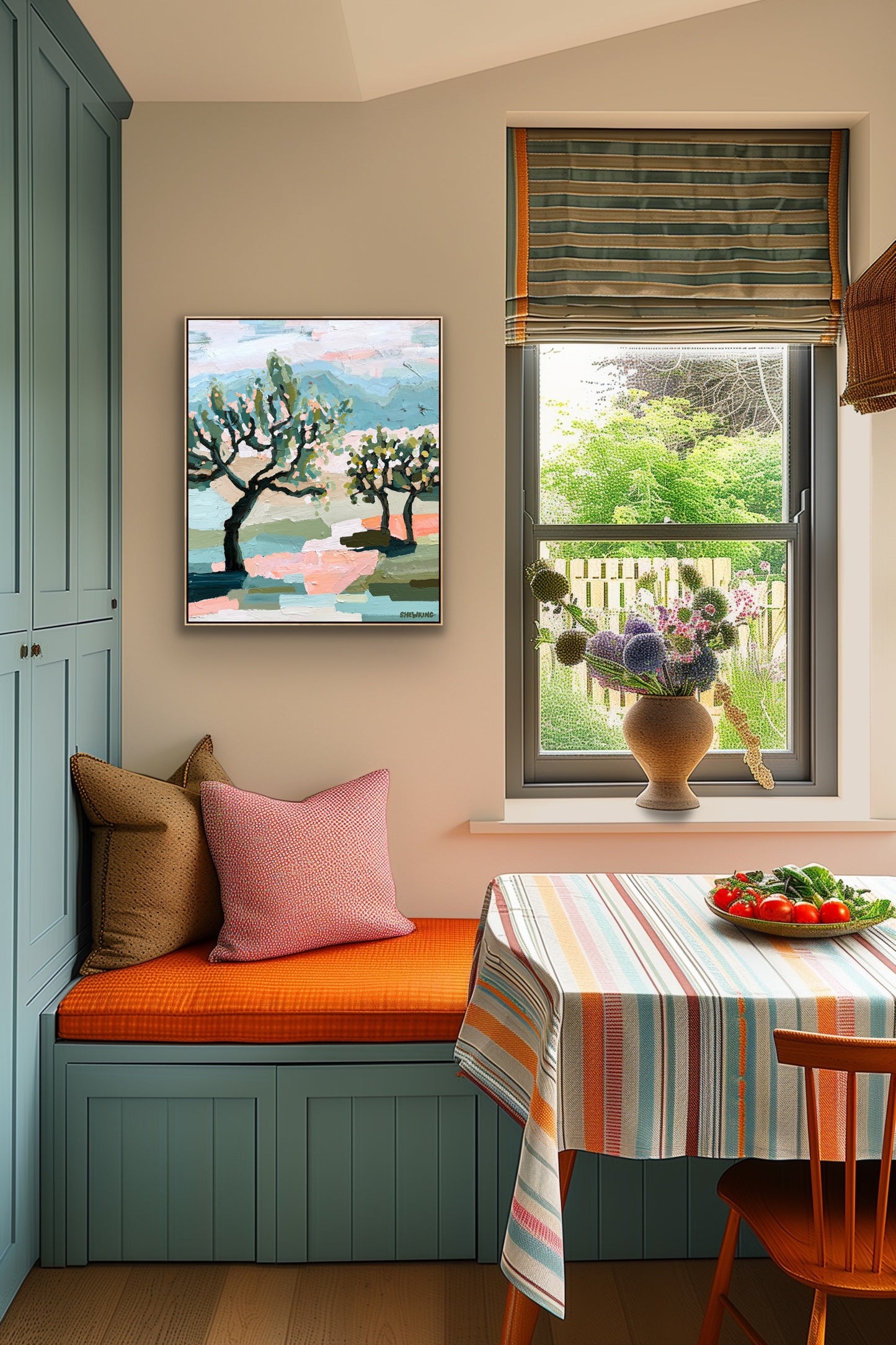 Life Gives Cherries And Lemons 64x54cm FRAMED