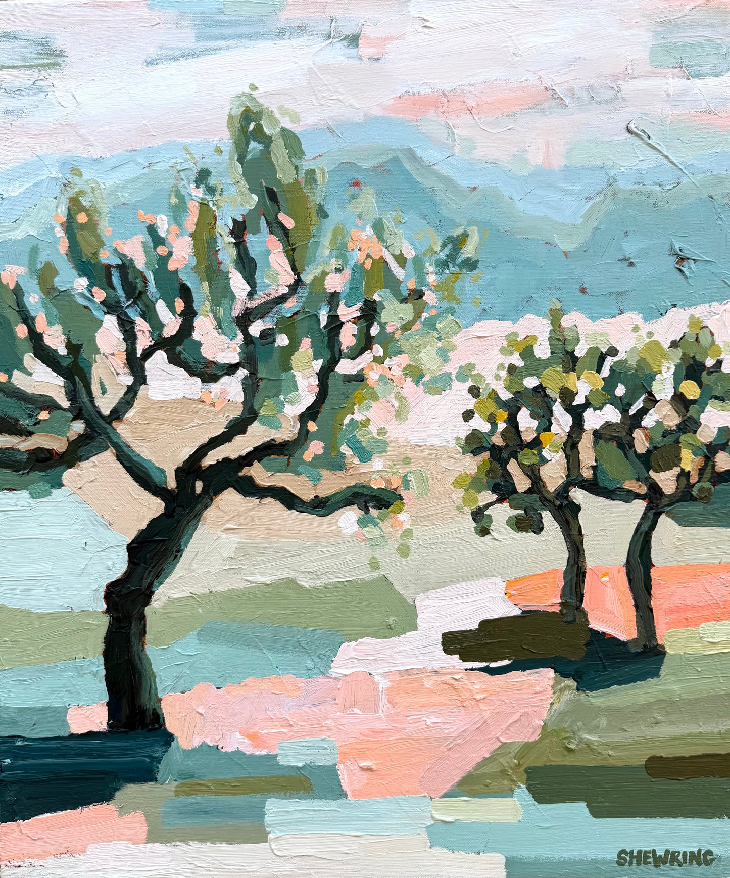 Life Gives Cherries And Lemons 64x54cm FRAMED