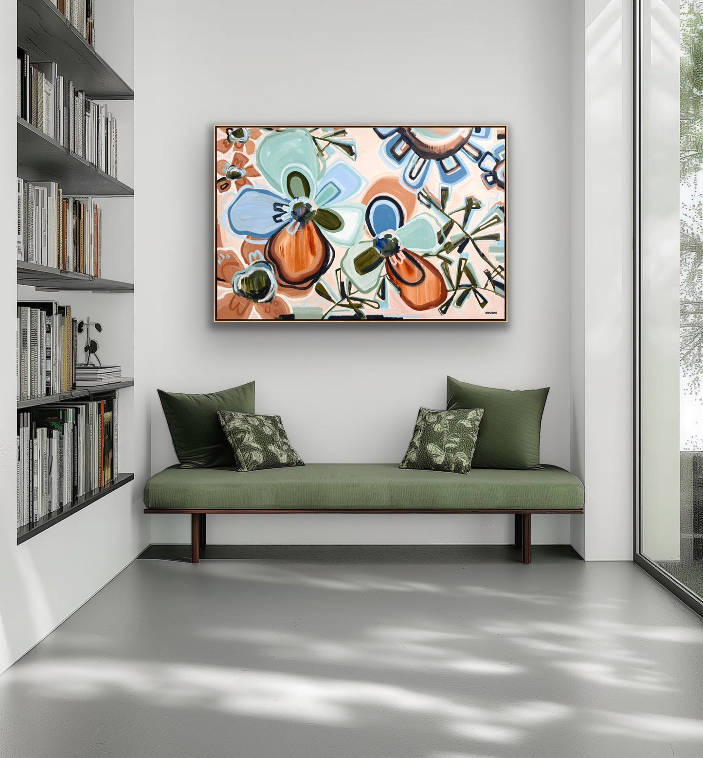 Love In Bloom 153x103cm FRAMED