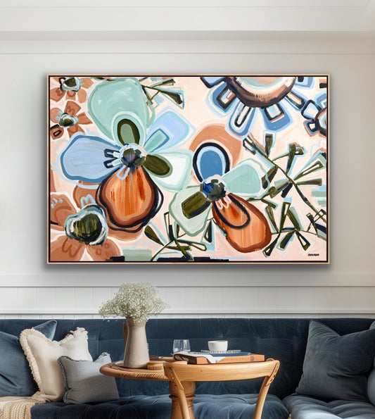 Love In Bloom 153x103cm FRAMED