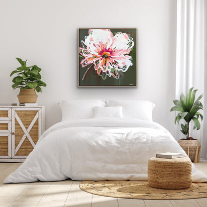 Love Our Flower 103 x 103 cm FRAMED