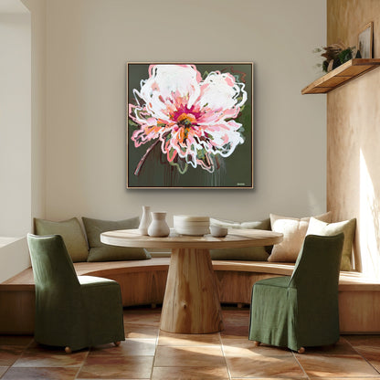 Love Our Flower 103 x 103 cm FRAMED