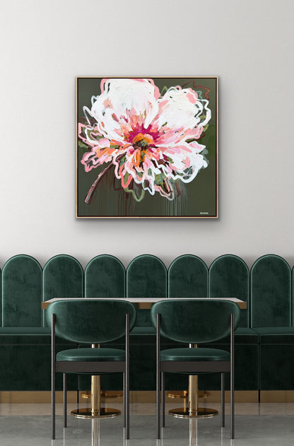 Love Our Flower 103 x 103 cm FRAMED