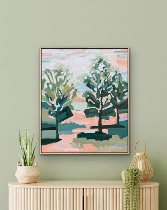 Love Our Walk In The Forest 64x54cm FRAMED SOLD