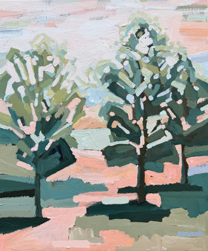 Love Our Walk In The Forest 64x54cm FRAMED SOLD