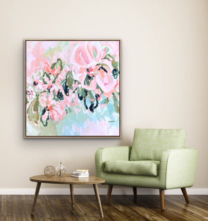 Lovers Flower 103 x 103 cm Framed