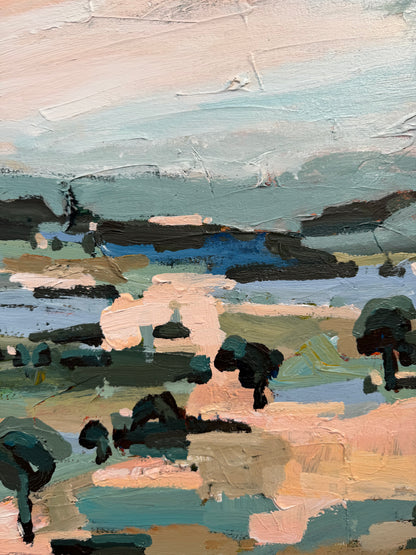 Mountains Of Blue 64x54cm FRAMED