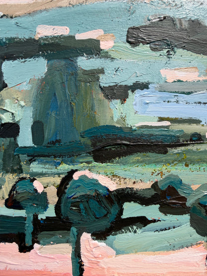 Mountains Of Blue 64x54cm FRAMED