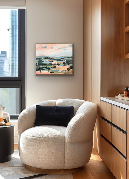 Mountains Of Blue 64x54cm FRAMED