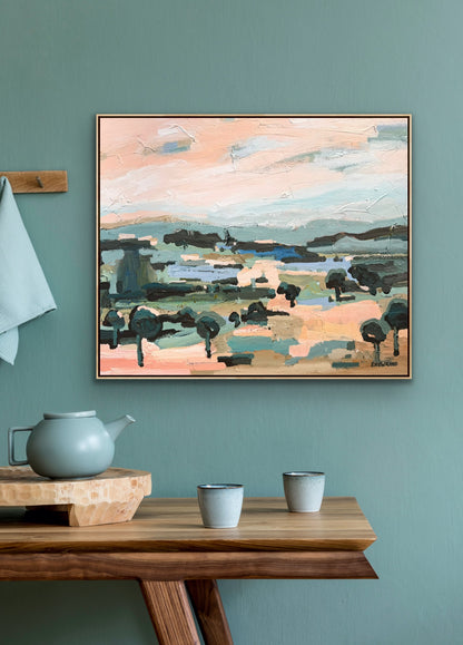 Mountains Of Blue 64x54cm FRAMED