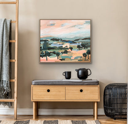 Mountains Of Blue 64x54cm FRAMED