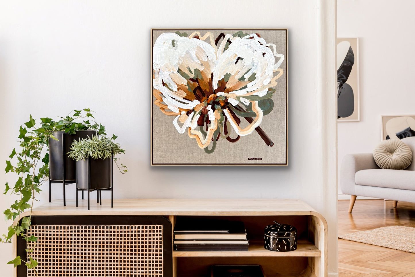 Natural Flower 53x53cm FRAMED