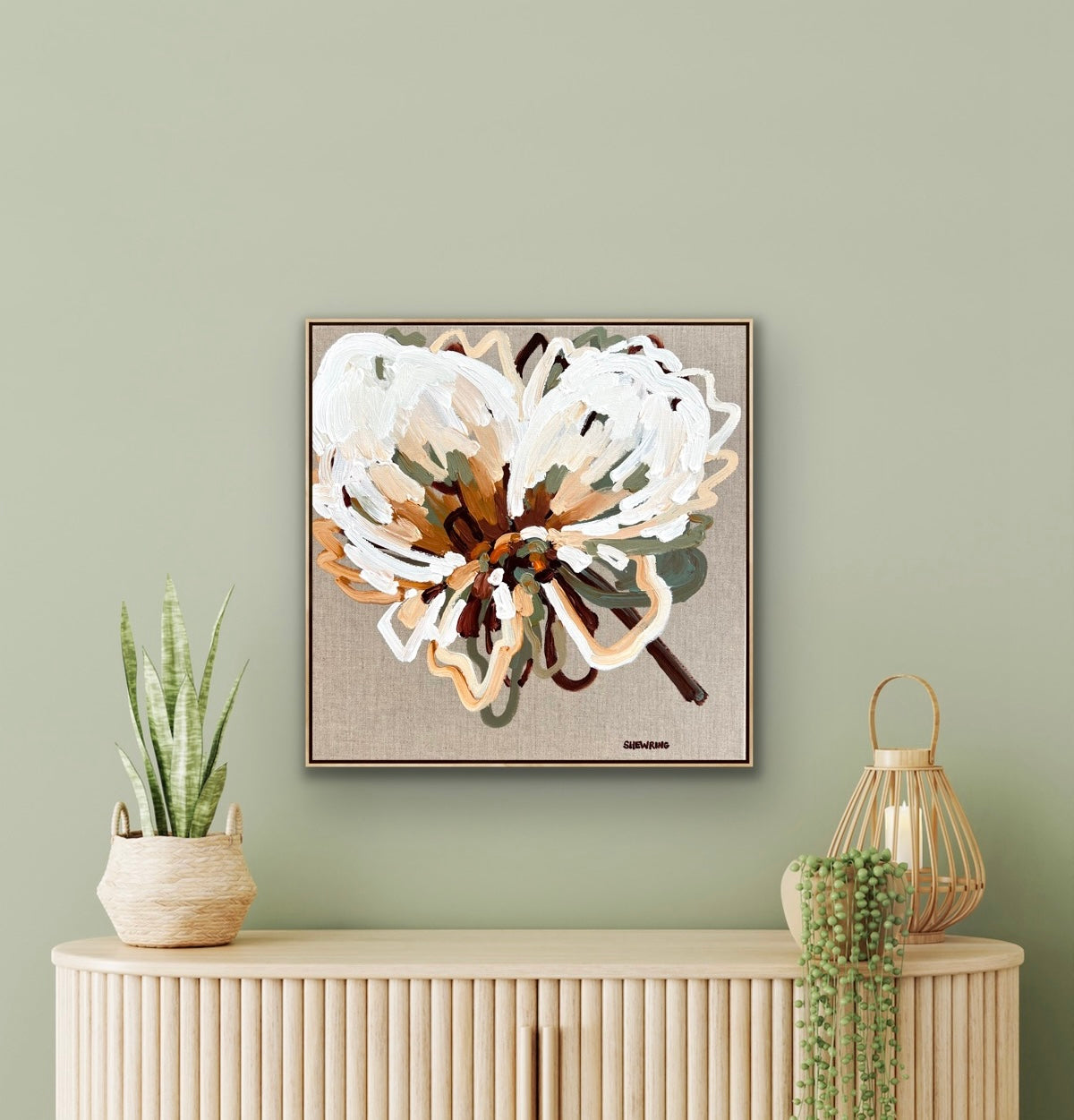 Natural Flower 53x53cm FRAMED