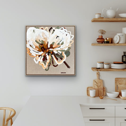 Natural Flower 53x53cm FRAMED