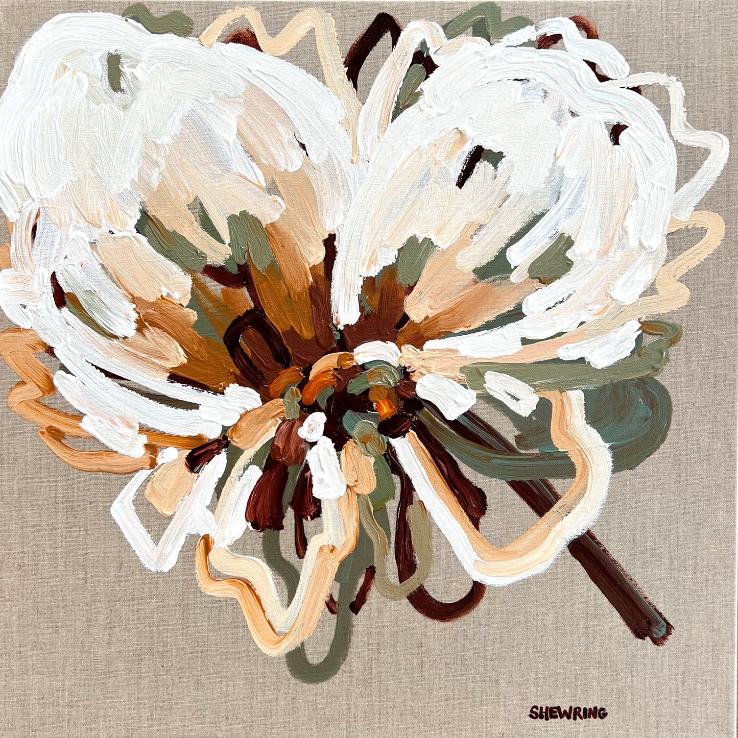 Natural Flower 53x53cm FRAMED