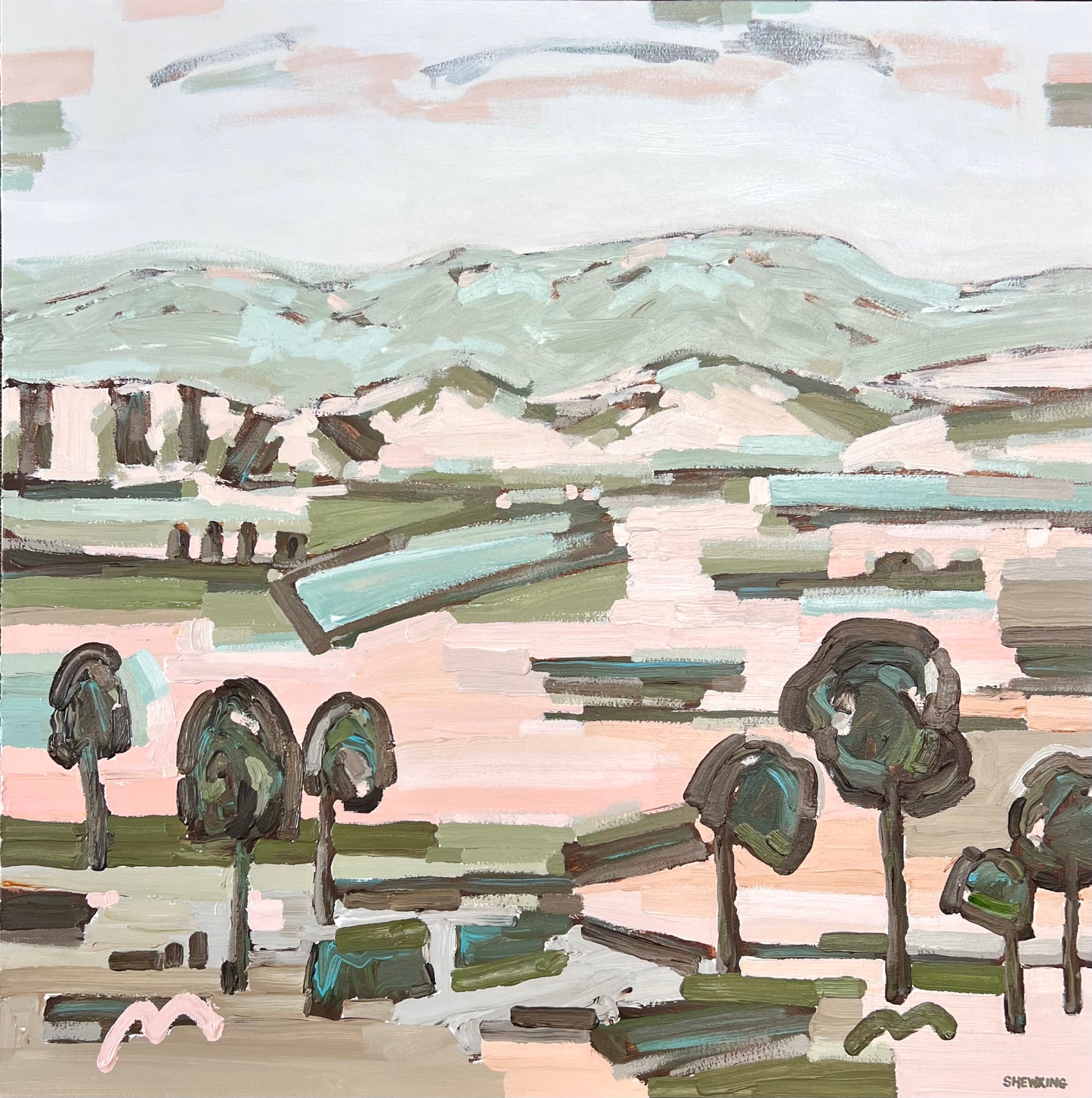 Our Great Southern Land 93x93cm FRAMED