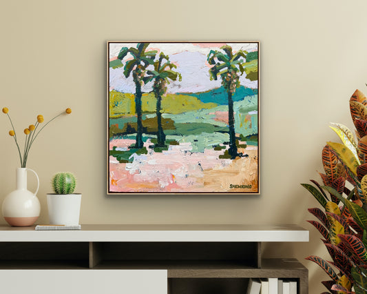 Palm Beach Sun 43 x 43 cm FRAMED ***Exclusively available at Mynt Gallery in Canterbury VIC***