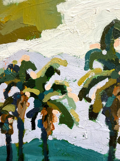 Palms And Pools 49 x 39 cm Framed