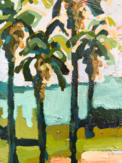 Palms And Pools 49 x 39 cm Framed
