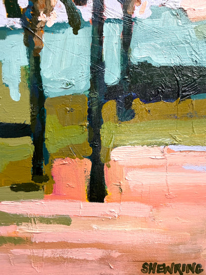 Palms And Pools 49 x 39 cm Framed