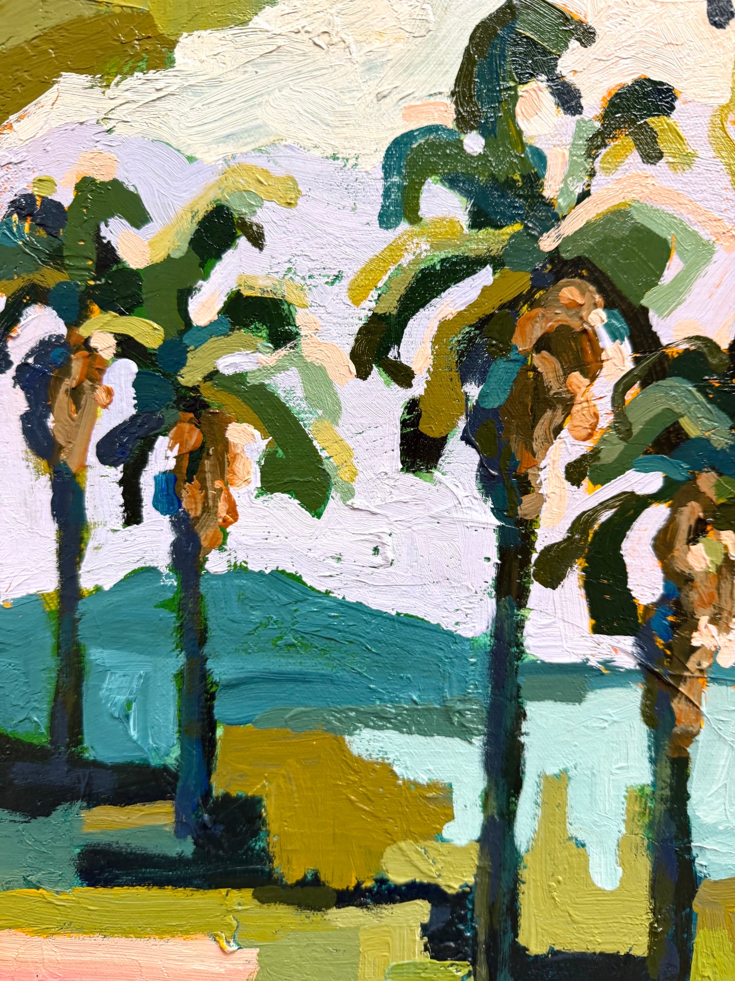 Palms And Pools 49 x 39 cm Framed
