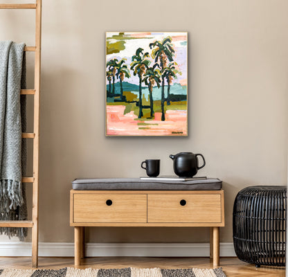 Palms And Pools 49 x 39 cm Framed