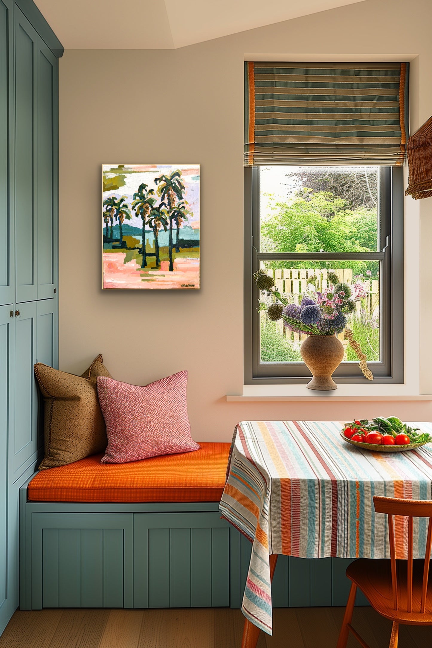 Palms And Pools 49 x 39 cm Framed