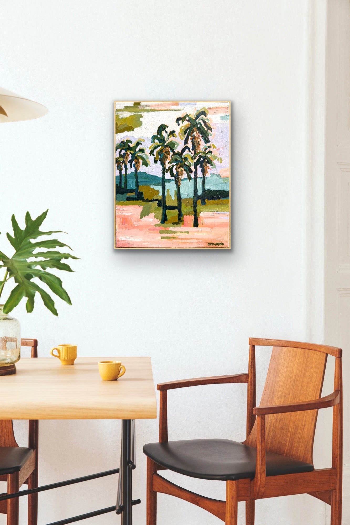 Palms And Pools 49 x 39 cm Framed