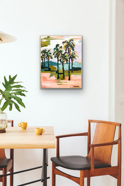 Palms And Pools 49 x 39 cm Framed