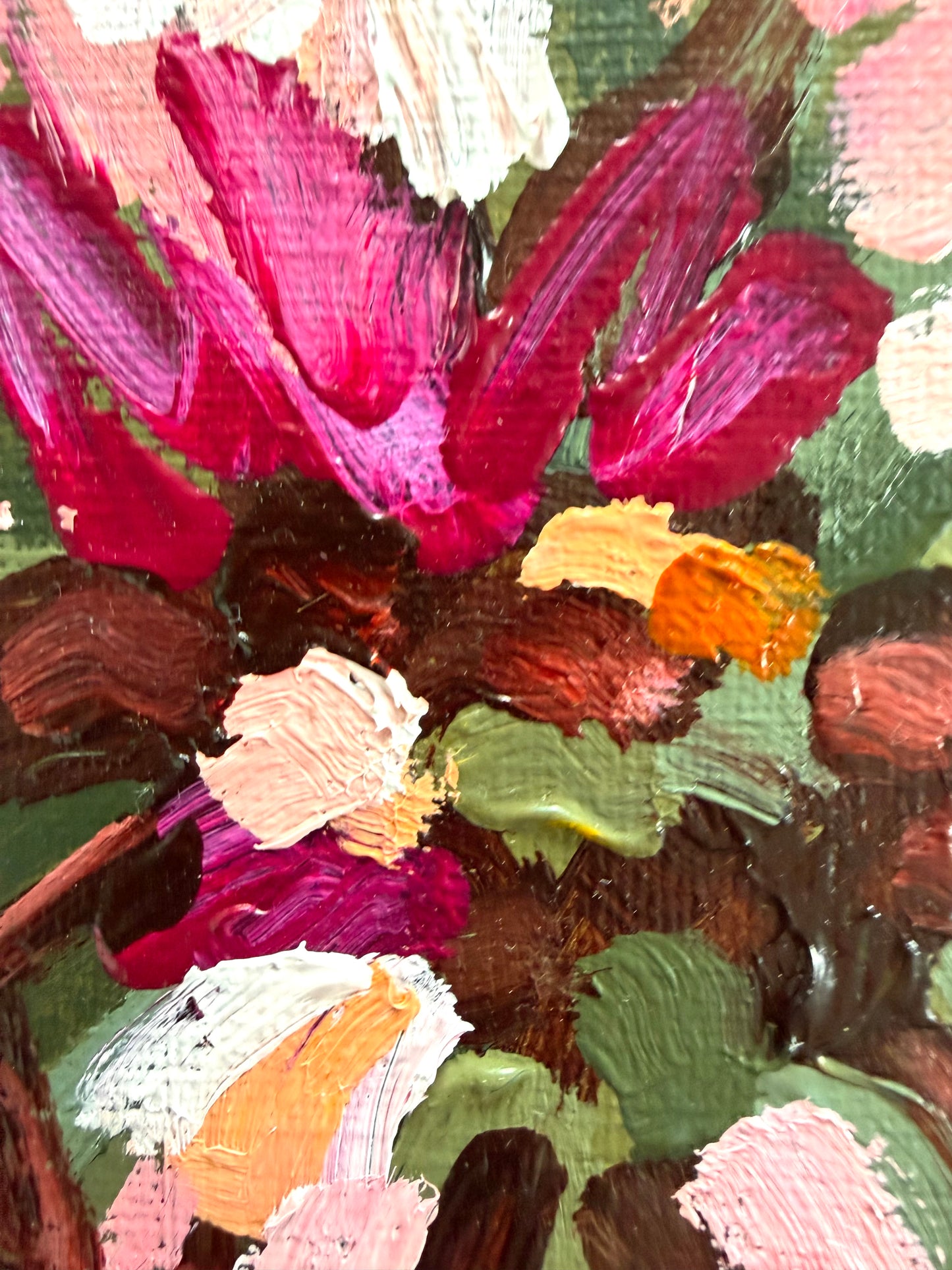 Pink Blossom 23 x 23 cm Framed