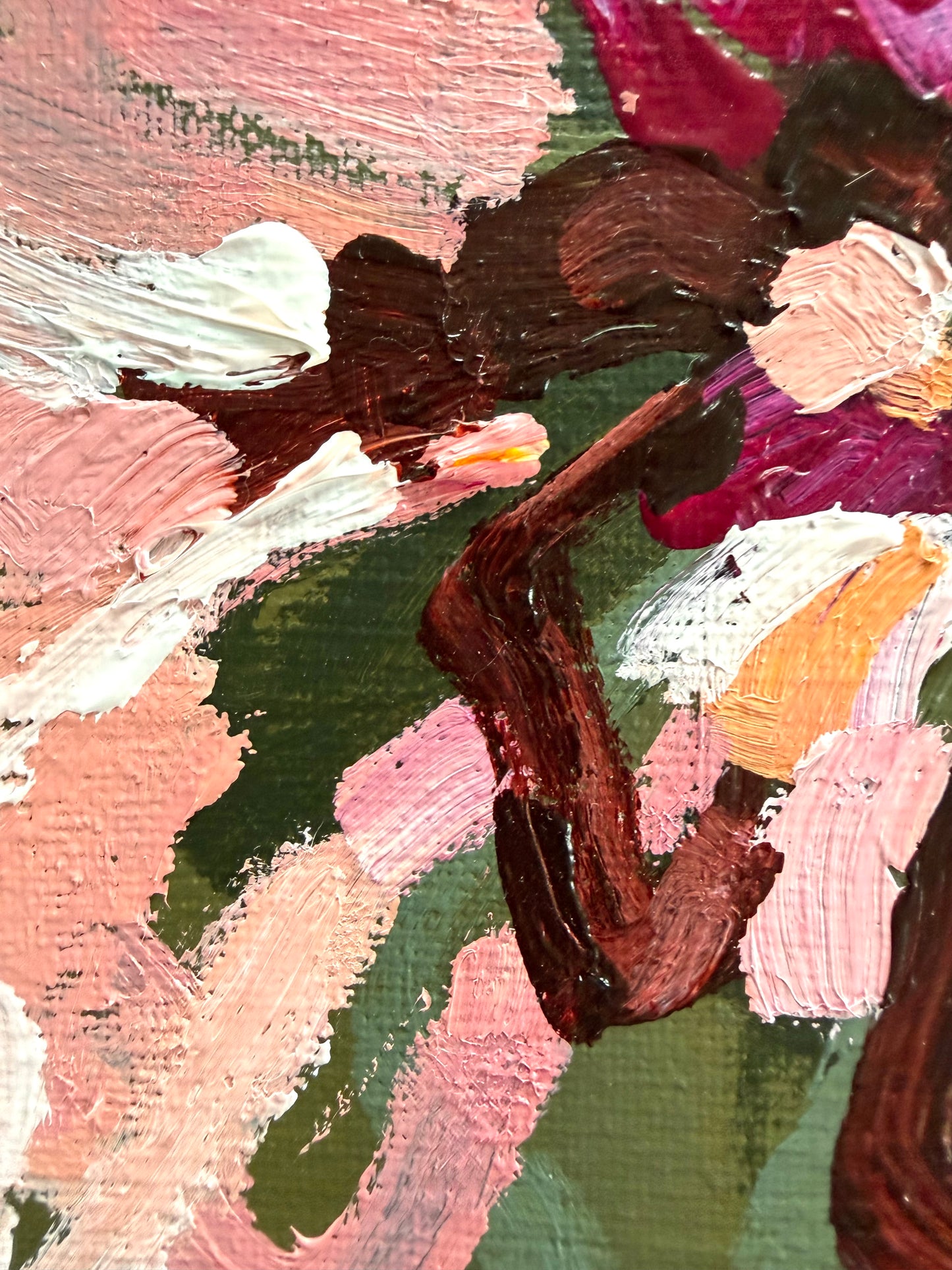 Pink Blossom 23 x 23 cm Framed