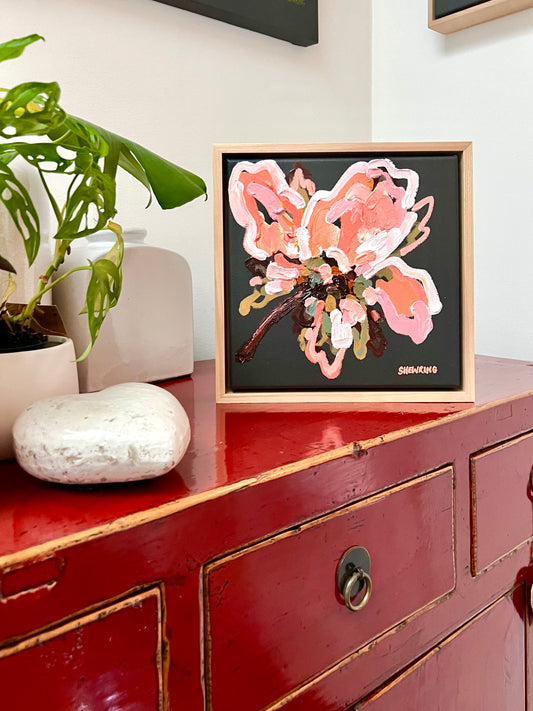 Pink Passion 28x28cm FRAMED SOLD