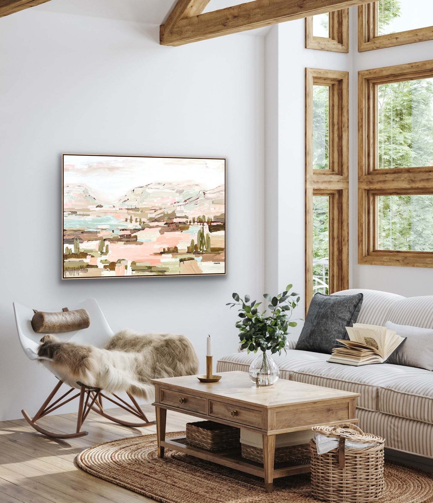 Summer In The Sunshine 153x103cm FRAMED