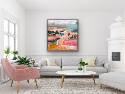 Summertime With You 103x103cm FRAMED