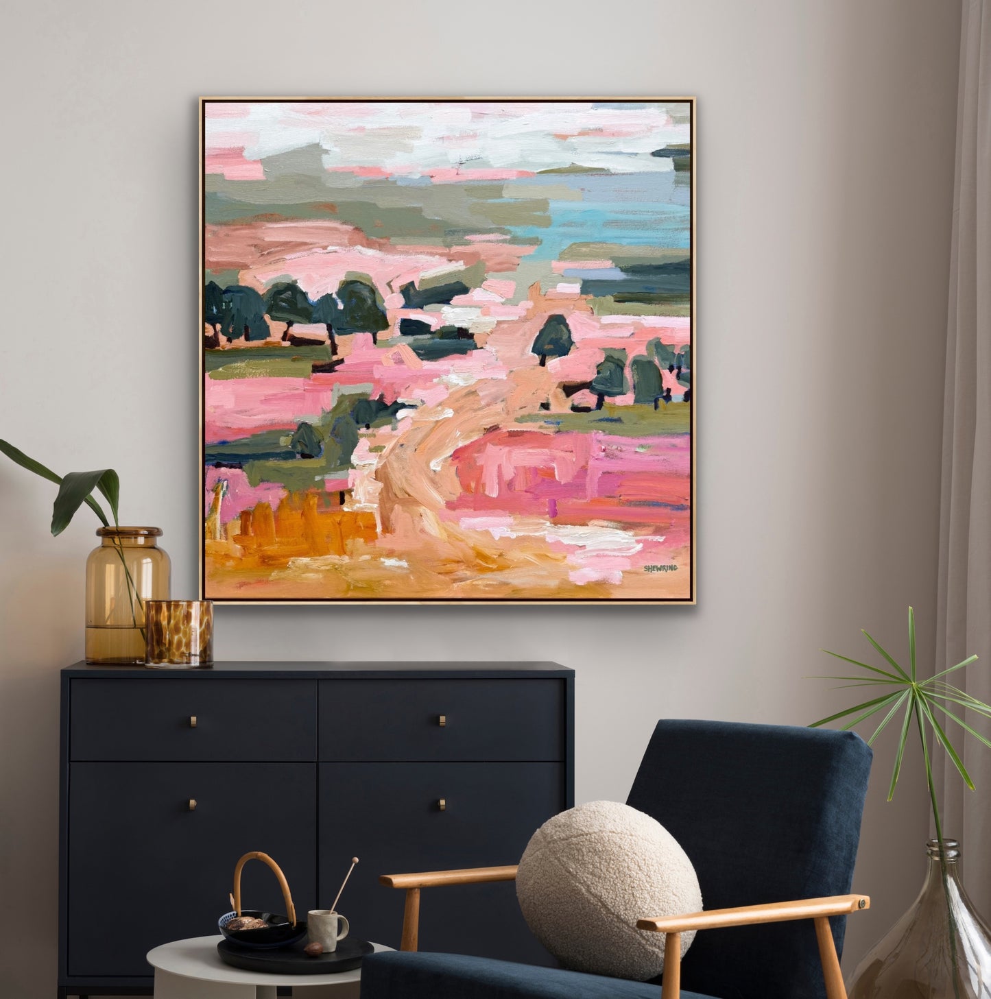 Summertime With You 103x103cm FRAMED