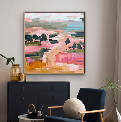 Summertime With You 103x103cm FRAMED