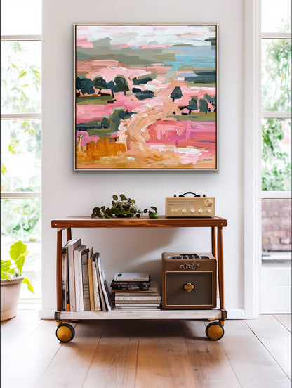 Summertime With You 103x103cm FRAMED