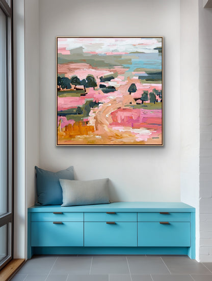 Summertime With You 103x103cm FRAMED