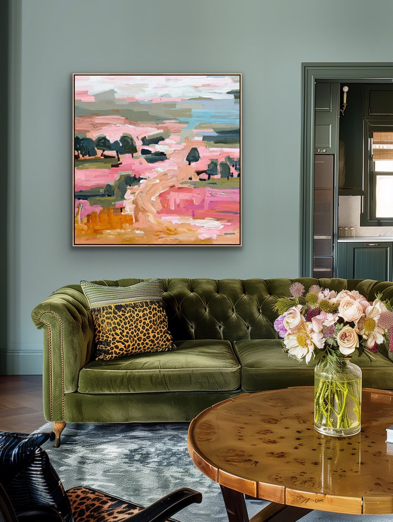 Summertime With You 103x103cm FRAMED