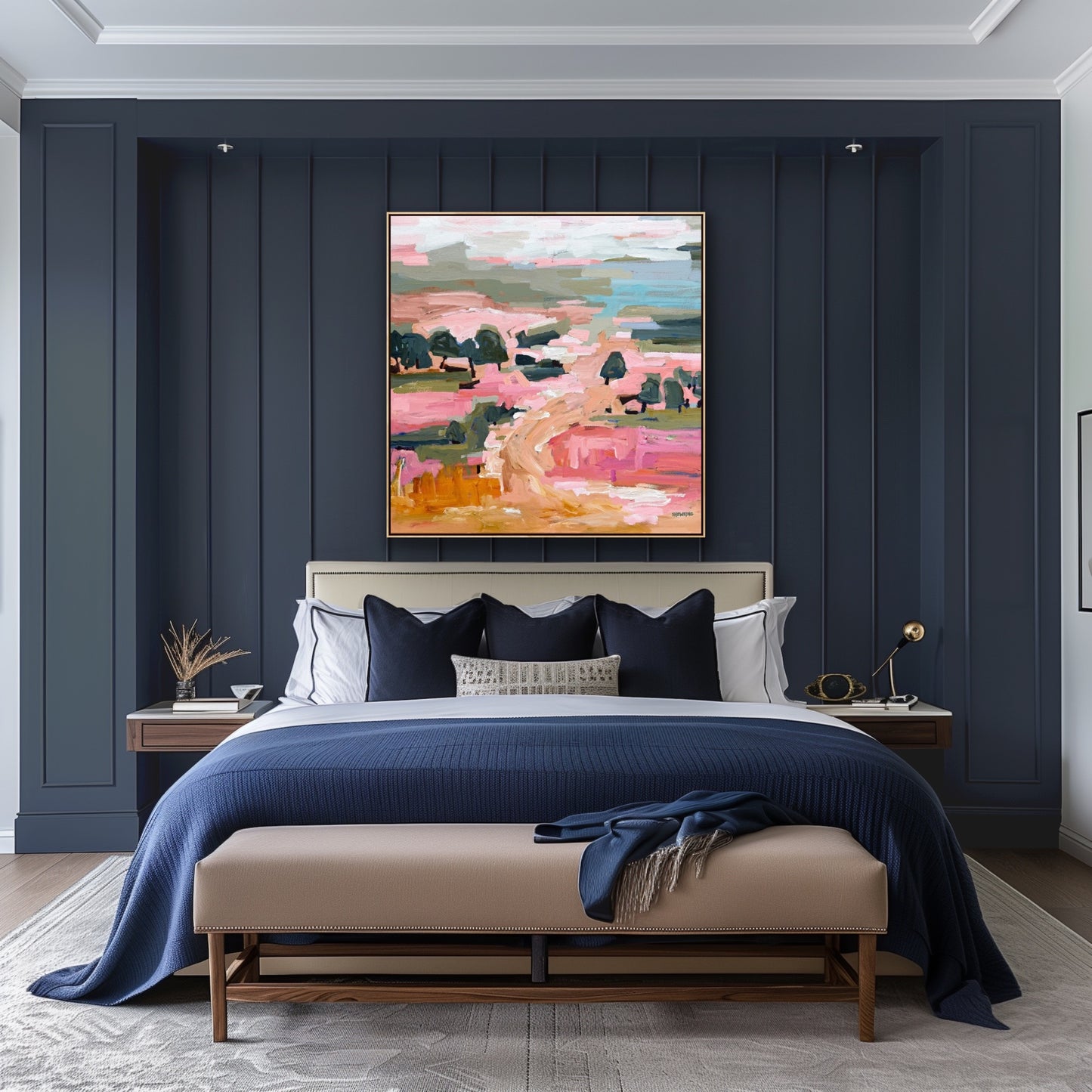 Summertime With You 103x103cm FRAMED